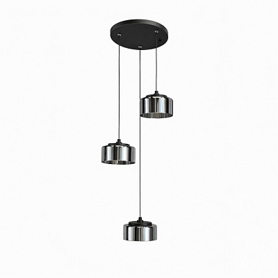Люстра подвесная LIGHT SET DUSHA MS241-D3 3x12 Вт GX53 черный/дымчатый