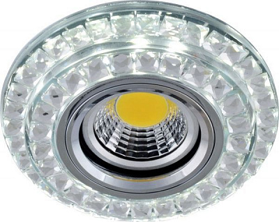 Светильник точечный Blitz BL 258S3 с LED-подсветкой 3 Вт 6000 K MR16 35 Вт G5.3 хром 