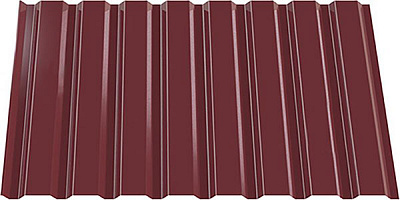 Профнастил глянцевий INDUSTRY ПС-20 910х2000 мм RAL 3005 вишневий
