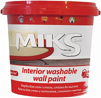 Краска MIKS Color Washable wall белый 1л 1,4кг