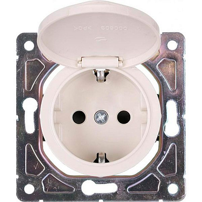 Розетка HausMark Bela с крышкой кремовый SNG-SCP.RD20MG1WGC-CR