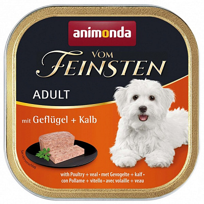 Консерва для всех пород Animonda Vom Feinsten Adult With Poultry + Veal 150 г