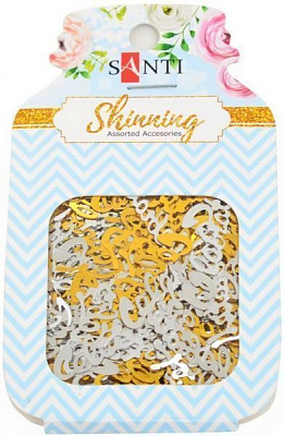 Набор надписей из фольги Celebrate 7 грамм, золото, серебро 741491 