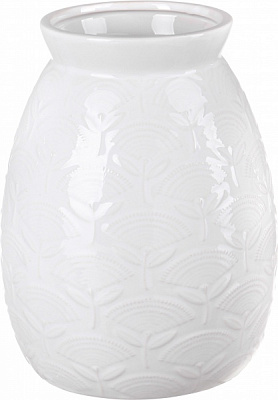 Ваза керамическая Lotus DLP20242A 19 см белая 