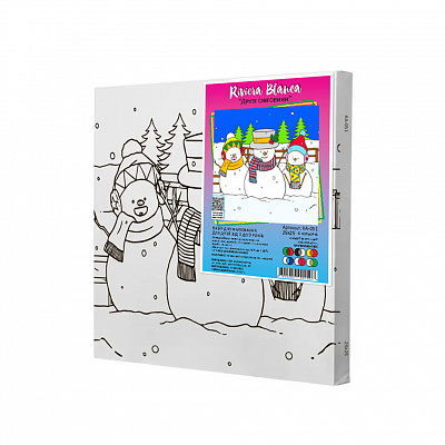 Набор для росписи на холсте Riviera Blanca Друзья снеговики КА-051