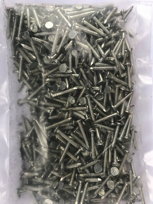 Цвяхи покрівельні 3,1x25 мм 1 кг білий цинк оцинковані накатні 3,1х25 мм