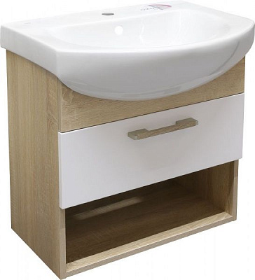 Тумба подвесная Мойдодыр Домус-60-А с умывальником Kolo Runa-60