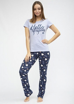 Пижама женская Roksana Hello Barney 767/12005 р. XXL голубой 