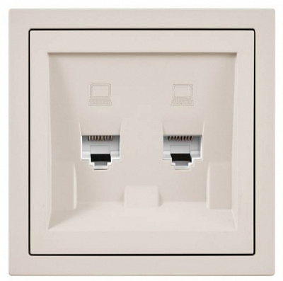 Механізм розетки комп’ютерна HausMark Juna IP20 пісочна/бежевий 7041-1888U2-141