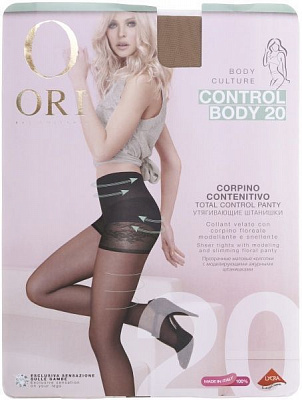 Колготки женские ORI Control Body 20 Den Pesca р. 2 коричневый 1 пар 