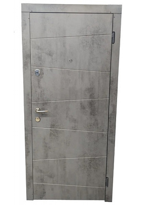 Дверь входная Fortezza Башня бетон серый 2050x860 мм правый