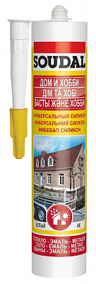 Герметик силиконовый SOUDAL универсальный белый 280мл