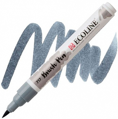 Маркер акварельний Ecoline Talens Brushpen 717 11507170 холодний сірий