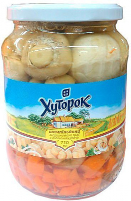 Грибы консервированные Хуторок Шампиньоны маринованные 720 мл
