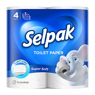 Туалетная бумага Selpak Super Soft трехслойная 4 шт.