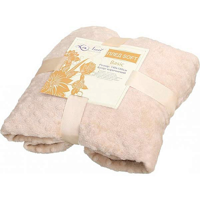 Плед La Nuit Basic Soft 140x180 см коричневый