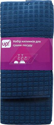 Коврик для сушки посуды Luna Solid синий 2 шт