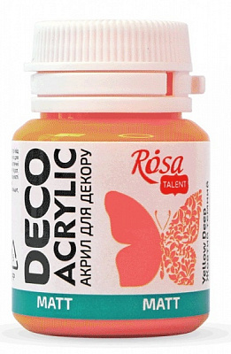 Акрил для декора Желтый темный матовый 20 мл Rosa Talent