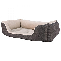 Лежак FX home для котов и собак "Dream" 65х47х15 см бежево-серый