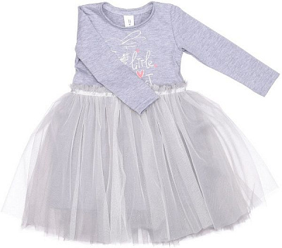 Платье Luna Kids р.128 серый меланж 