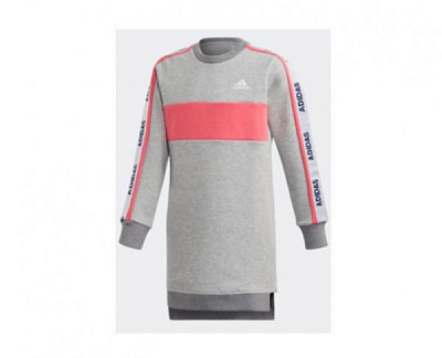 Джемпер Adidas YG LONG SWEATER EI6535 р. 128 сірий