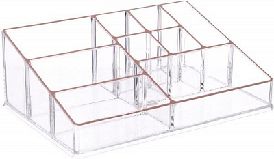 Органайзер настольный Gold 22.5x15.5x8.5 см прозрачный Qiaofeng SF-1611P