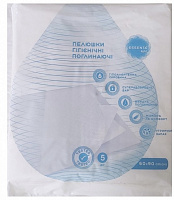 Пеленки одноразовые Essenta+ Ligth 5 шт. 60х90 см белый 