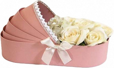 Коробка подарочная UFO w9297 33х17х8 pink