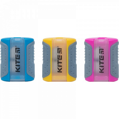 Точилка с контейнером Soft ассорти K21-370 KITE