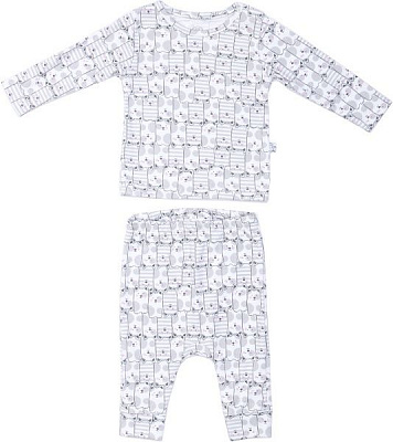 Комплект для новонароджених Фламінго Котики біло-сірий р.62 SY57777