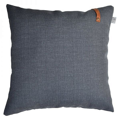 Подушка декоративна Stone зі шкіряним декором 45x45 см Прованс