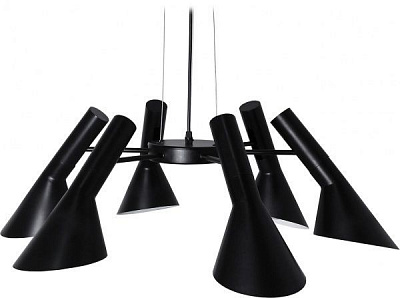 Люстра подвесная Hopfen 6x40 Вт E27 черный DE 6 LOFT 