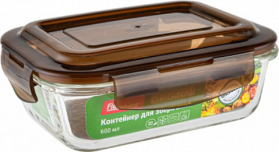 Контейнер для зберігання Original Rectangular 600 мл коричневий Flamberg Smart Kitchen