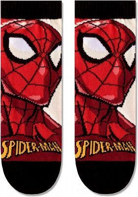 Шкарпетки Conte-Kids дитячі, CK MARVEL (короткі) 356 17С-133СПМ р.18 червоний із чорними вставками