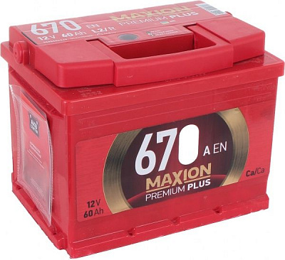Акумулятор автомобільний MAXION Premium+ 6СТ - 60 А2E 670 R 60А 12 B «+» праворуч