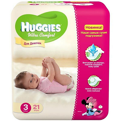 Підгузники Huggies Ultra Comfort 3 5-9 кг 21 шт