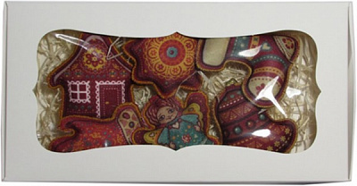 Набор подвесок Домик, звездочка, носок, рукавичка, ангелок и колокольчик 6 шт. 15 см