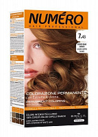 Крем-фарба для волосся Numero 7.43 Golden copper blonde (мідно-золотавий блонд) 140 мл