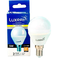 Лампа світлодіодна Luxray 5 Вт G45 матова E14 220 В 3000 К LX430-A45-1405 