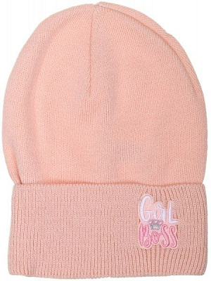 Шапочка дитяча для дівчинки Kraft+ BSL047 р.50-52 бежевий