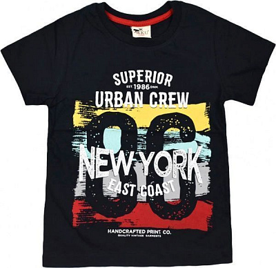 Футболка AKKU 9104 New York р.134 темно-синий 