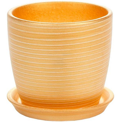 Горшок цветочный Надінкерамікс Сонет 1 л золото серпантин