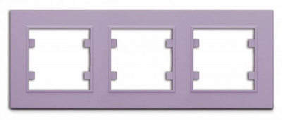 Рамка трехместная Makel Karea горизонтальная светло-сиреневый