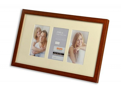 Мультирамка Velista Trio 10x15 см коричневый 