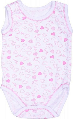 Боди для девочки Фламинго 44 160-127 р.68 белый с рисунком 