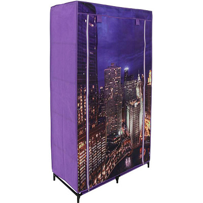 Гардероб текстильний City and Lights 1560х870х460 мм фіолетовий