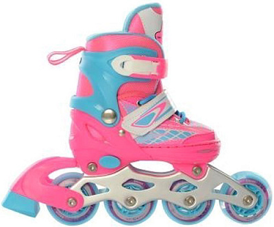 Роликові ковзани World Top Development розсувні A 4140-M-PBL р. 35-38 сіро-рожевий