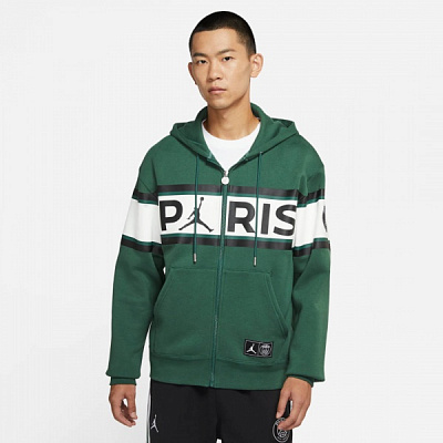 Джемпер Nike M J PSG FLEECE FZ DB6481-333 р. L зелений