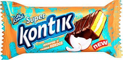 Шоколадний бісквіт Konti зі смаком кокоса Super-Kontik 50 г