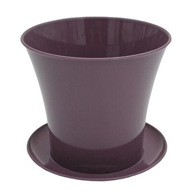 Горшок пластиковый Омела Акварель 0,6 л D 12 см круглый темно-лиловый 